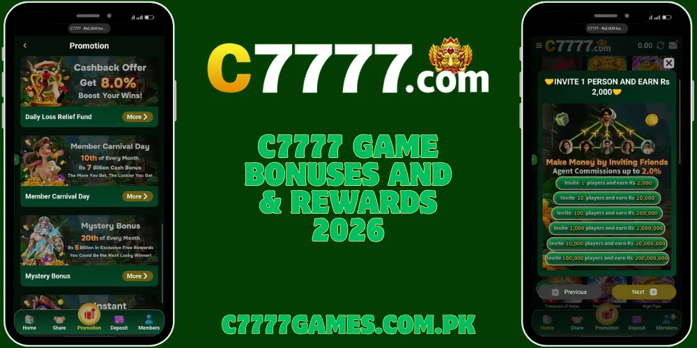 C7777 Game Bonuses And Rewards