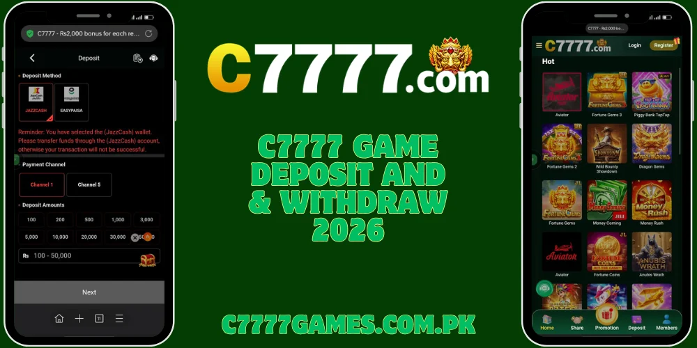 C7777 Game Deposit And Withdraw