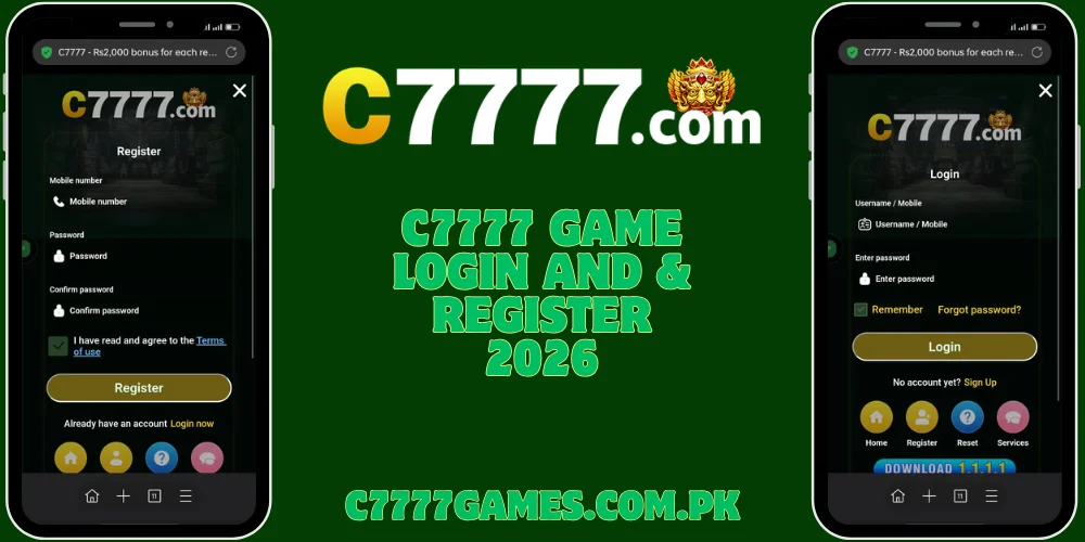 C7777 Game Login And Register