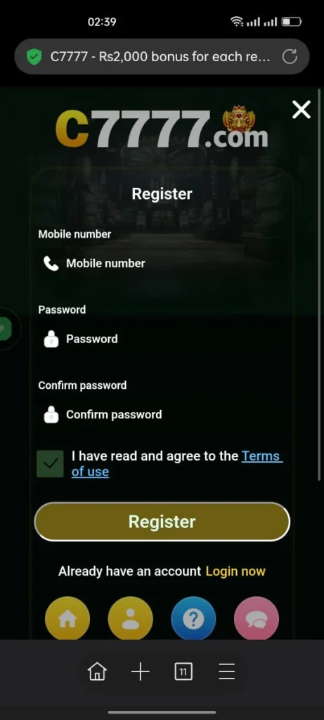 C7777 Game Register