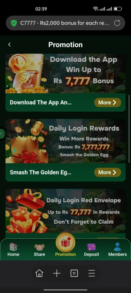 C7777 Game VIP Rewards